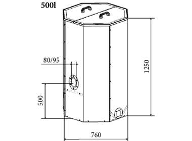 Nádrž na pelety 500 l